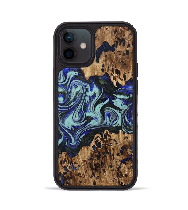 iPhone 12 Wood Phone Case - Kirby (Blue, 822698)
