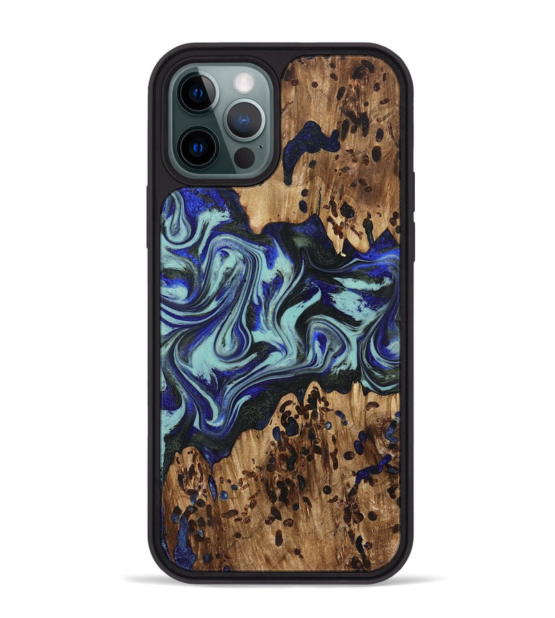 iPhone 12 Pro Max Wood Phone Case - Kirby (Blue, 822698)