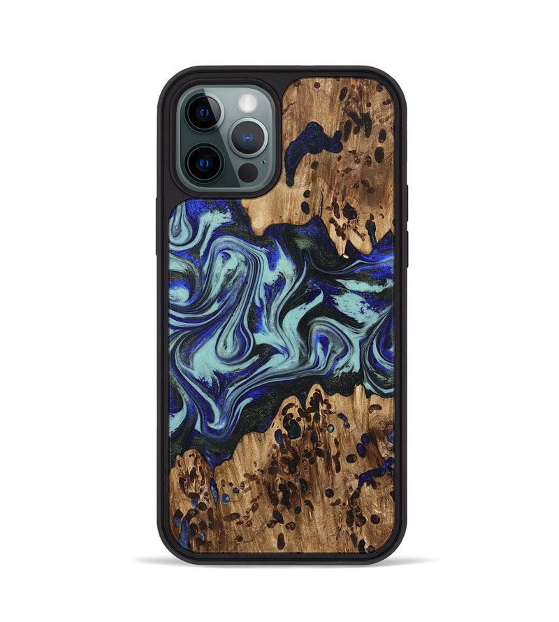 iPhone 12 Pro Wood Phone Case - Kirby (Blue, 822698)
