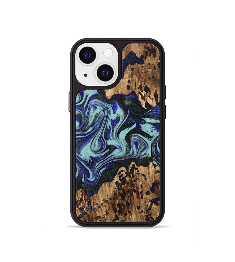 iPhone 13 mini Wood Phone Case - Kirby (Blue, 822698)
