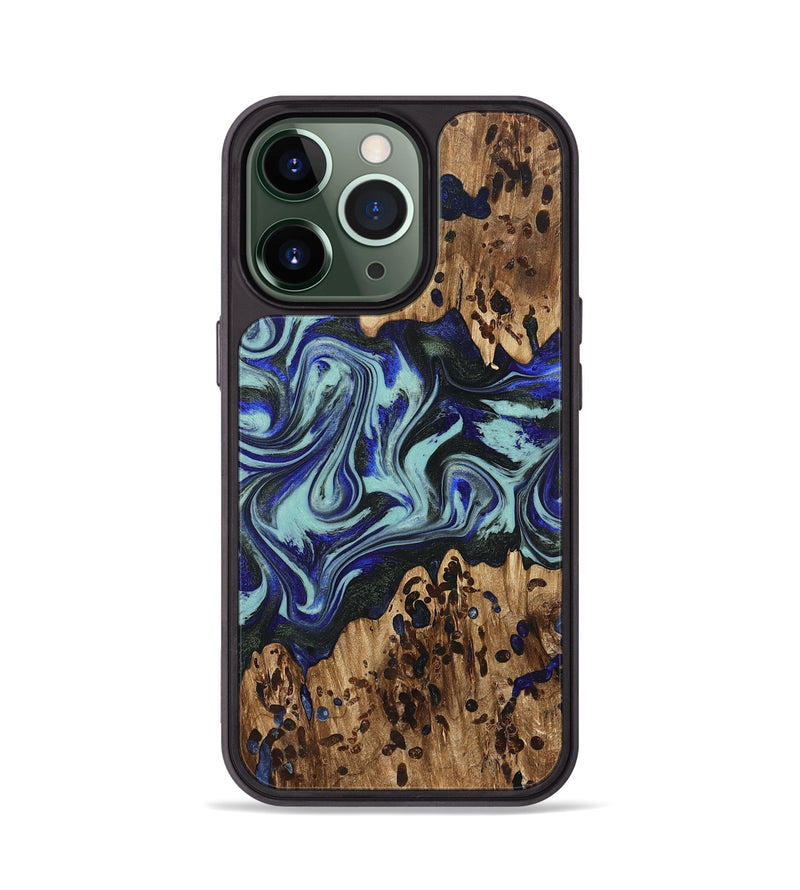 iPhone 13 Pro Wood Phone Case - Kirby (Blue, 822698)