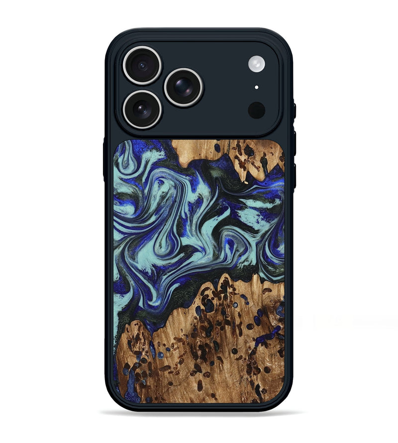 iPhone 17 Pro Max Wood Phone Case - Kirby (Blue, 822698)