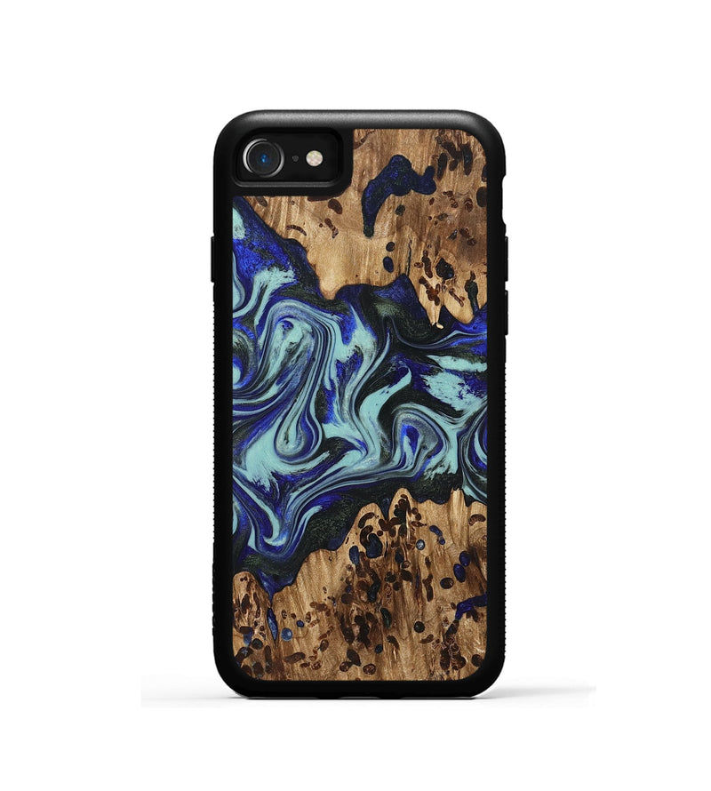 iPhone SE Wood Phone Case - Kirby (Blue, 822698)