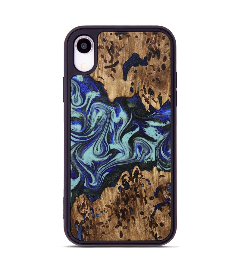iPhone Xr Wood Phone Case - Kirby (Blue, 822698)