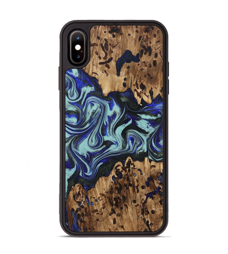 iPhone Xs Max Wood Phone Case - Kirby (Blue, 822698)