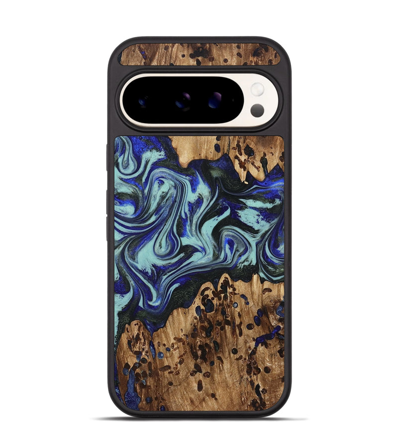 Pixel 9 Pro Wood Phone Case - Kirby (Blue, 822698)
