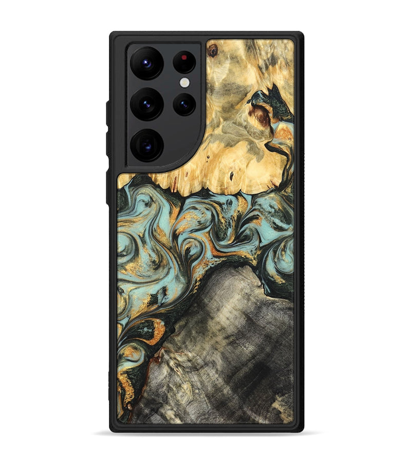 Galaxy S22 Ultra Wood Phone Case - Hugh (Green, 822702)