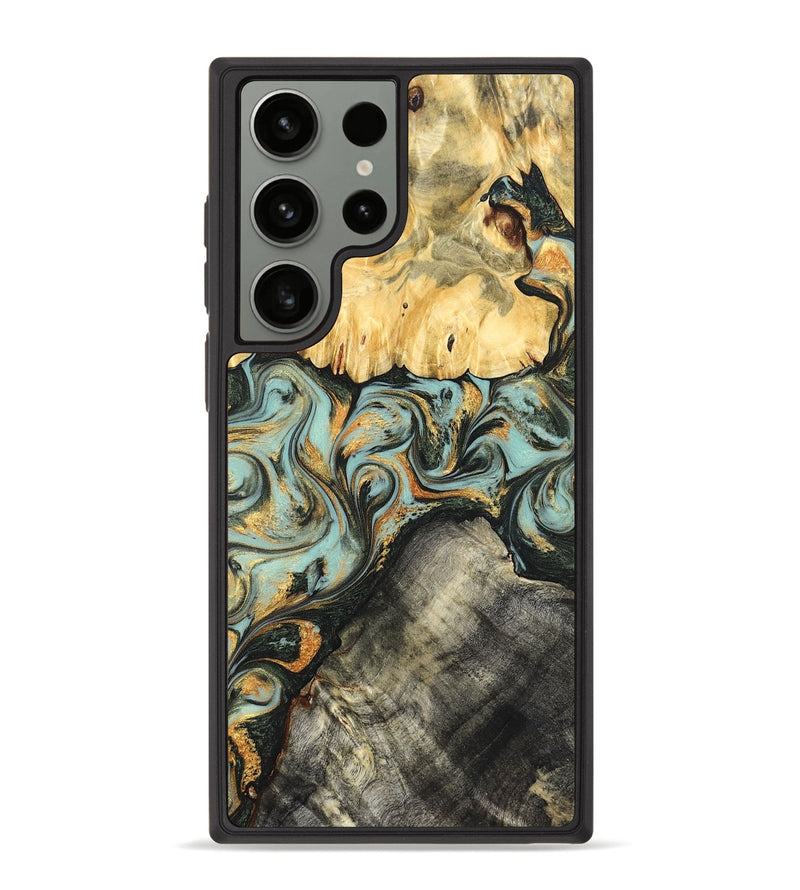 Galaxy S23 Ultra Wood Phone Case - Hugh (Green, 822702)