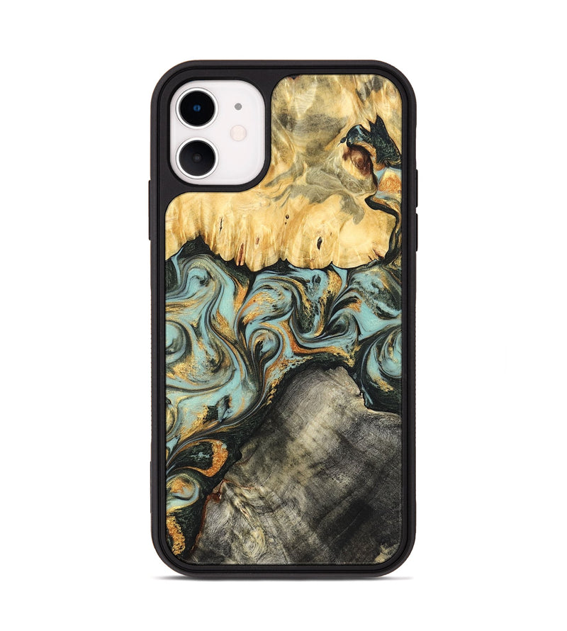 iPhone 11 Wood Phone Case - Hugh (Green, 822702)
