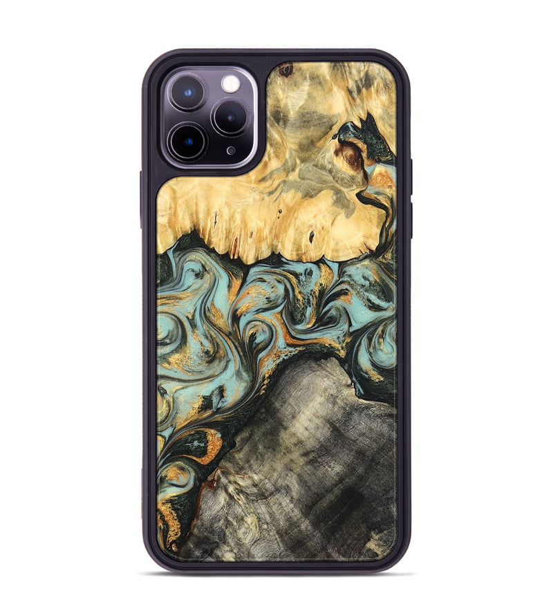 iPhone 11 Pro Max Wood Phone Case - Hugh (Green, 822702)