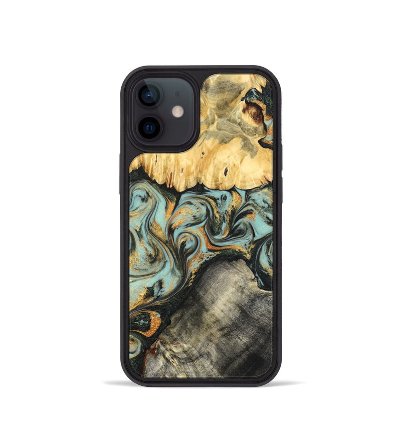 iPhone 12 mini Wood Phone Case - Hugh (Green, 822702)
