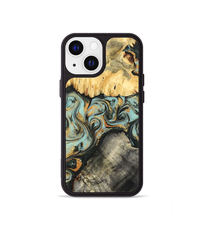 iPhone 13 mini Wood Phone Case - Hugh (Green, 822702)