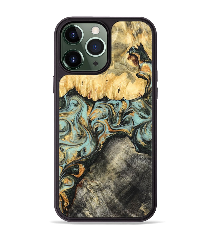 iPhone 13 Pro Max Wood Phone Case - Hugh (Green, 822702)