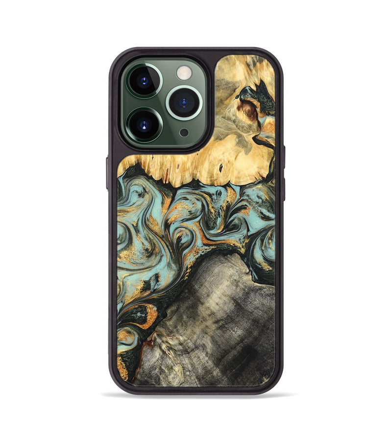 iPhone 13 Pro Wood Phone Case - Hugh (Green, 822702)