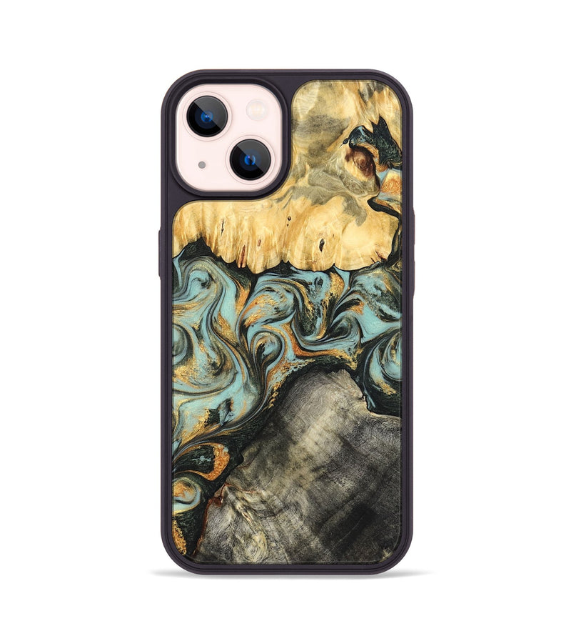 iPhone 14 Wood Phone Case - Hugh (Green, 822702)