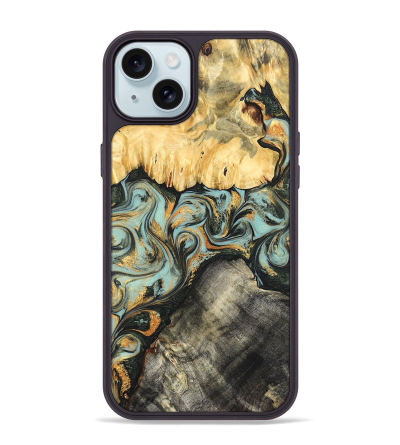 iPhone 15 Plus Wood Phone Case - Hugh (Green, 822702)