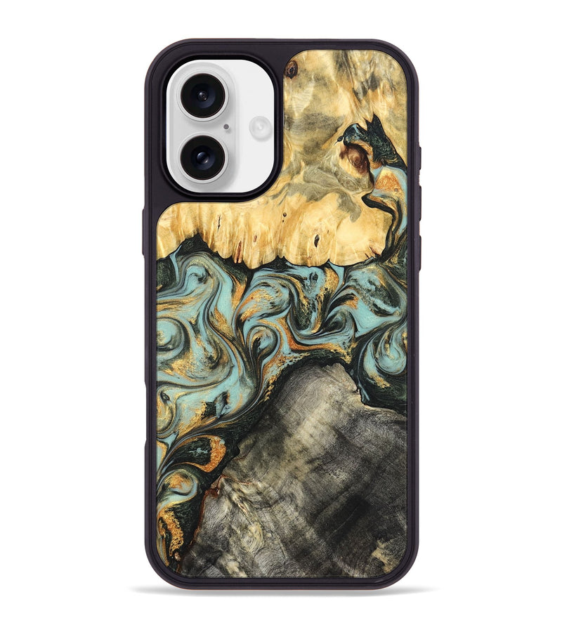 iPhone 16 Plus Wood Phone Case - Hugh (Green, 822702)