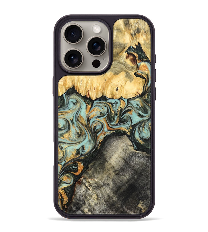 iPhone 16 Pro Max Wood Phone Case - Hugh (Green, 822702)