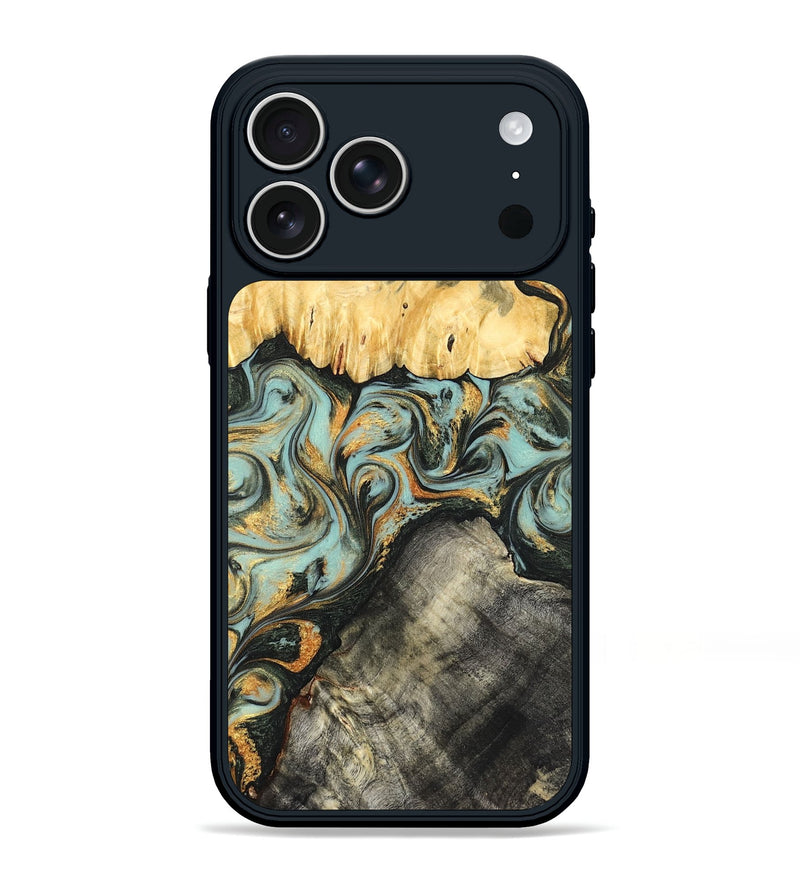iPhone 17 Pro Max Wood Phone Case - Hugh (Green, 822702)