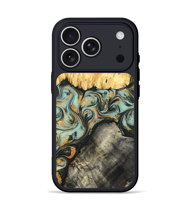 iPhone 17 Pro Wood Phone Case - Hugh (Green, 822702)