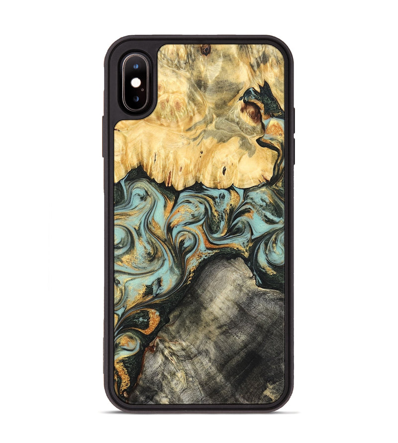 iPhone Xs Max Wood Phone Case - Hugh (Green, 822702)