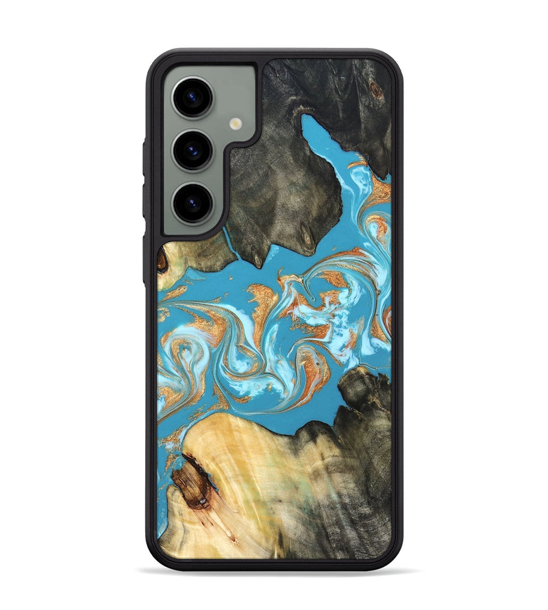 Galaxy S24 Plus Wood Phone Case - Ethan (Teal & Gold, 822707)