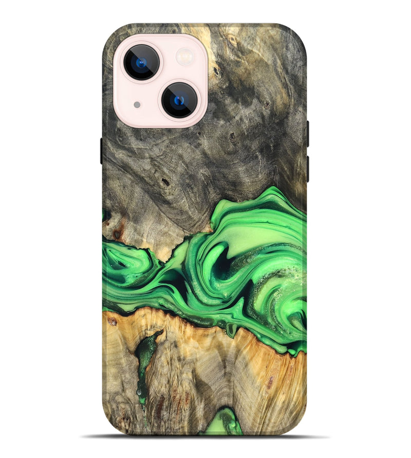 iPhone 14 Plus Wood Live Edge Phone Case - Patrice (Metallic, 822752)