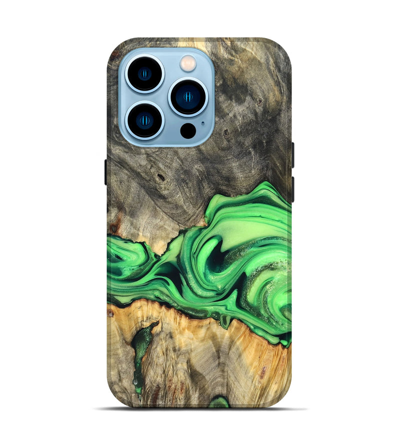 iPhone 14 Pro Wood Live Edge Phone Case - Patrice (Metallic, 822752)