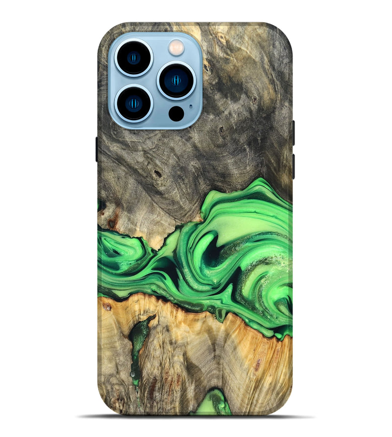 iPhone 14 Pro Max Wood Live Edge Phone Case - Patrice (Metallic, 822752)