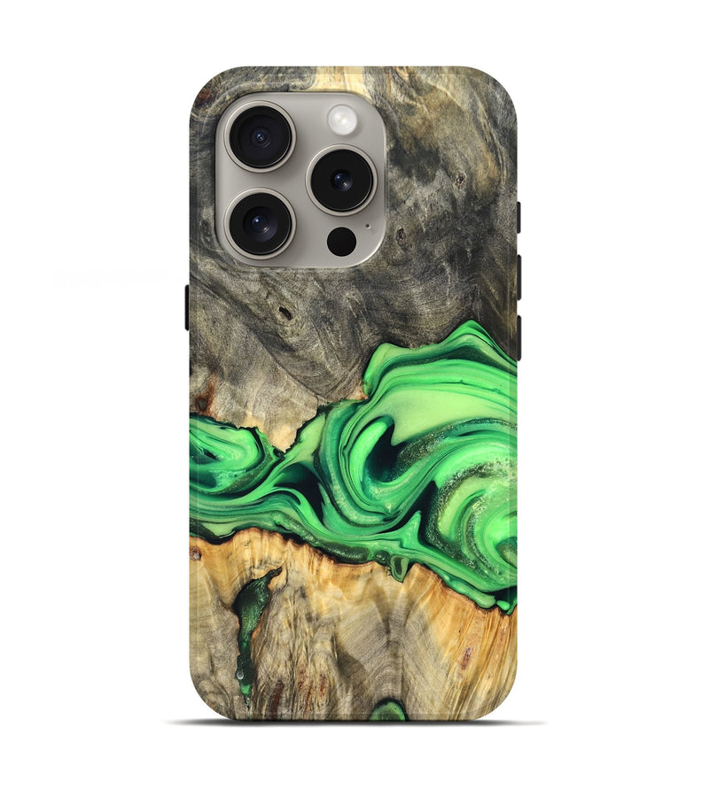 iPhone 16 Pro Wood Live Edge Phone Case - Patrice (Metallic, 822752)