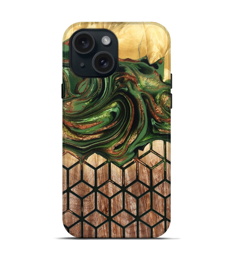iPhone 15 Wood Live Edge Phone Case - Jenny (Pattern, 822766)