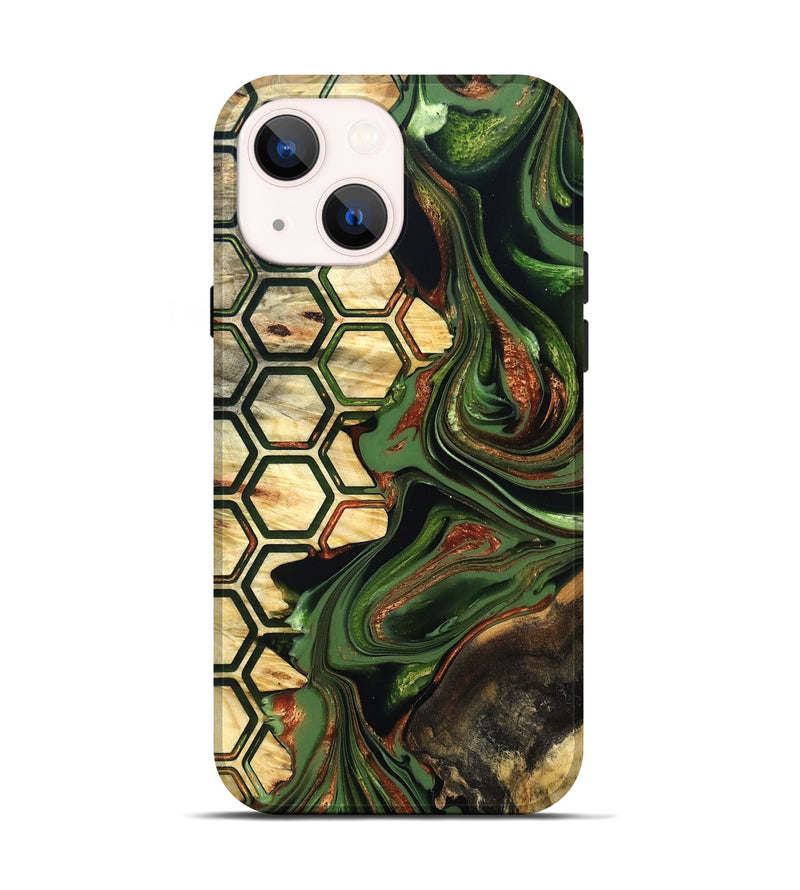 iPhone 14 Wood Live Edge Phone Case - Saniya (Pattern, 822771)