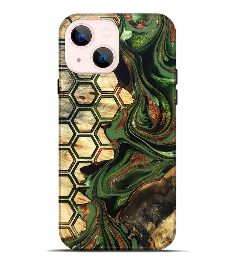 iPhone 14 Plus Wood Live Edge Phone Case - Saniya (Pattern, 822771)