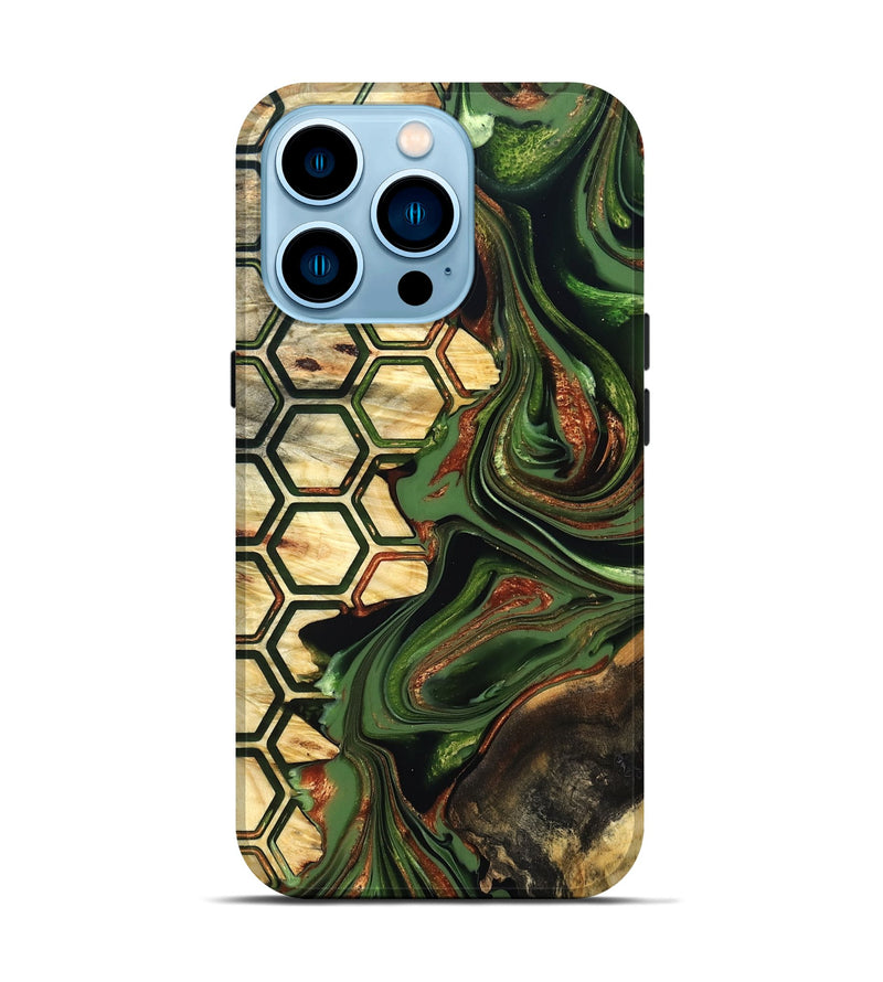 iPhone 14 Pro Wood Live Edge Phone Case - Saniya (Pattern, 822771)