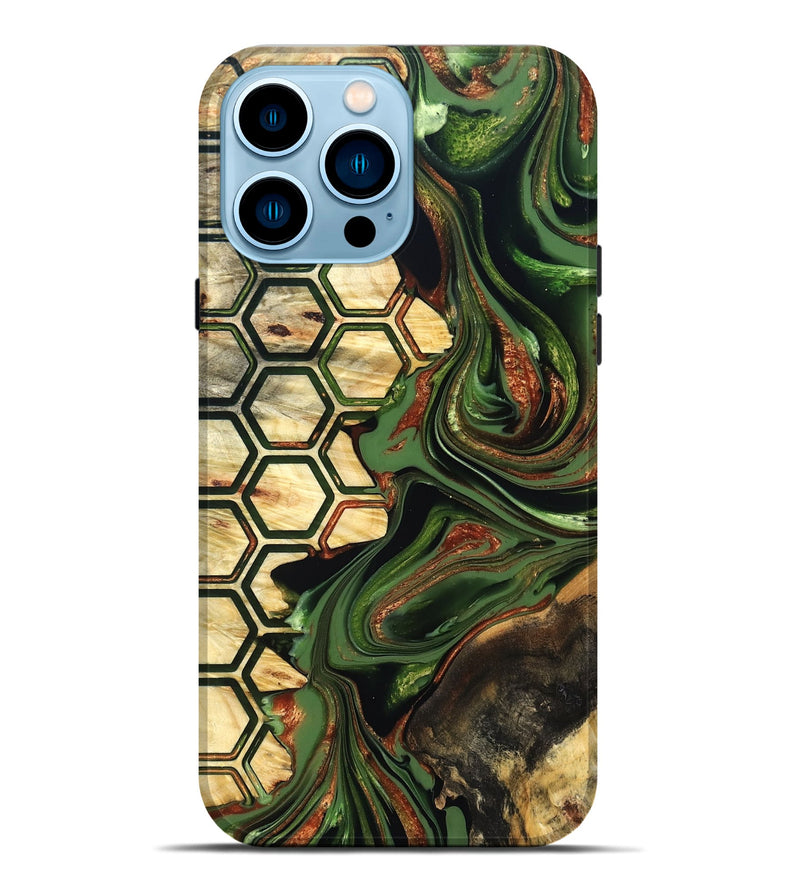 iPhone 14 Pro Max Wood Live Edge Phone Case - Saniya (Pattern, 822771)