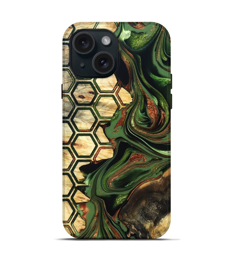 iPhone 15 Wood Live Edge Phone Case - Saniya (Pattern, 822771)