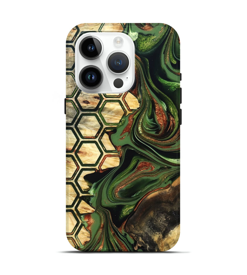 iPhone 15 Pro Wood Live Edge Phone Case - Saniya (Pattern, 822771)