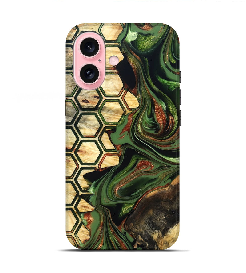 iPhone 16 Wood Live Edge Phone Case - Saniya (Pattern, 822771)