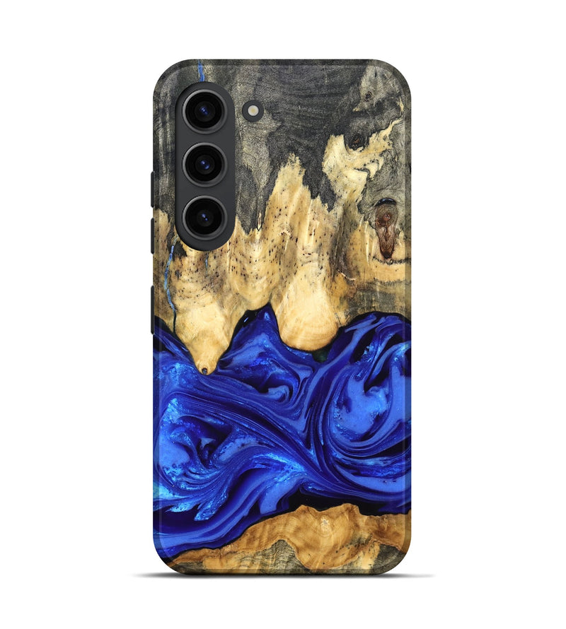 Galaxy S23 Wood Live Edge Phone Case - Paula (Blue, 822779)