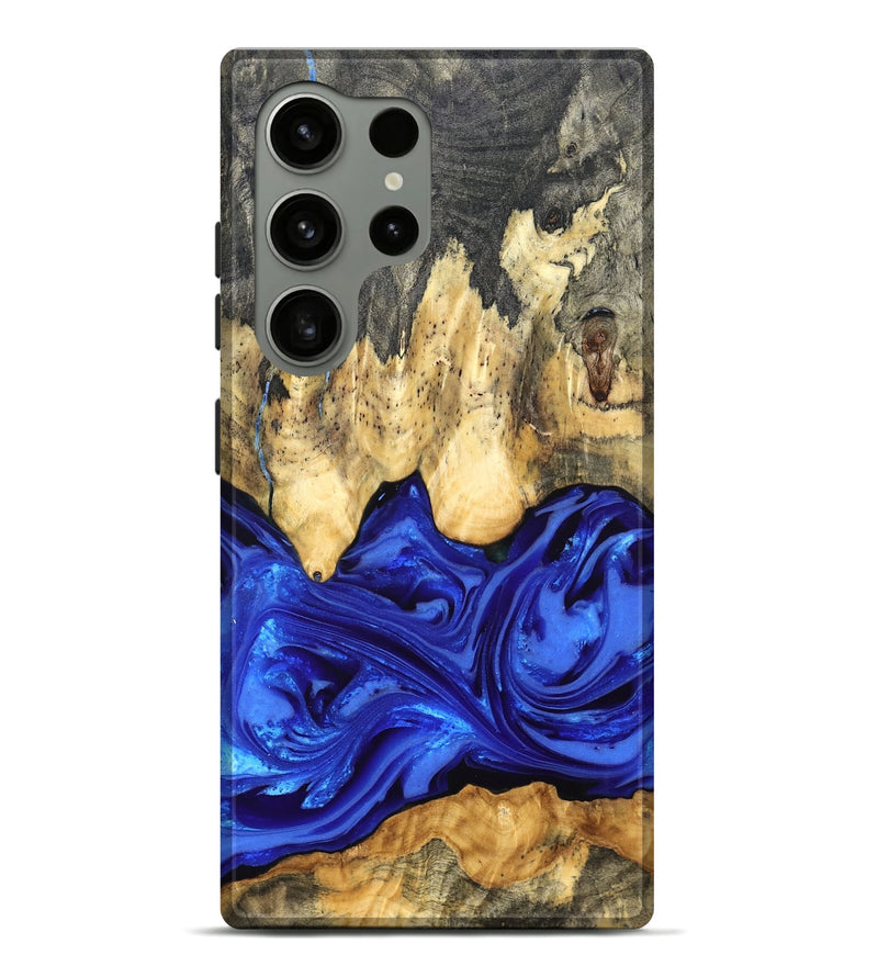 Galaxy S24 Ultra Wood Live Edge Phone Case - Paula (Blue, 822779)
