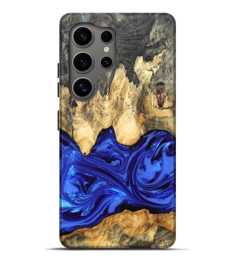 Galaxy S25 Ultra Wood Live Edge Phone Case - Paula (Blue, 822779)