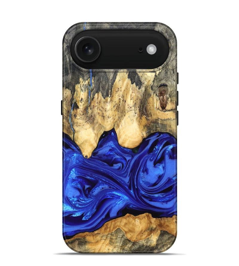 iPhone 17 Air Wood Live Edge Phone Case - Paula (Blue, 822779)