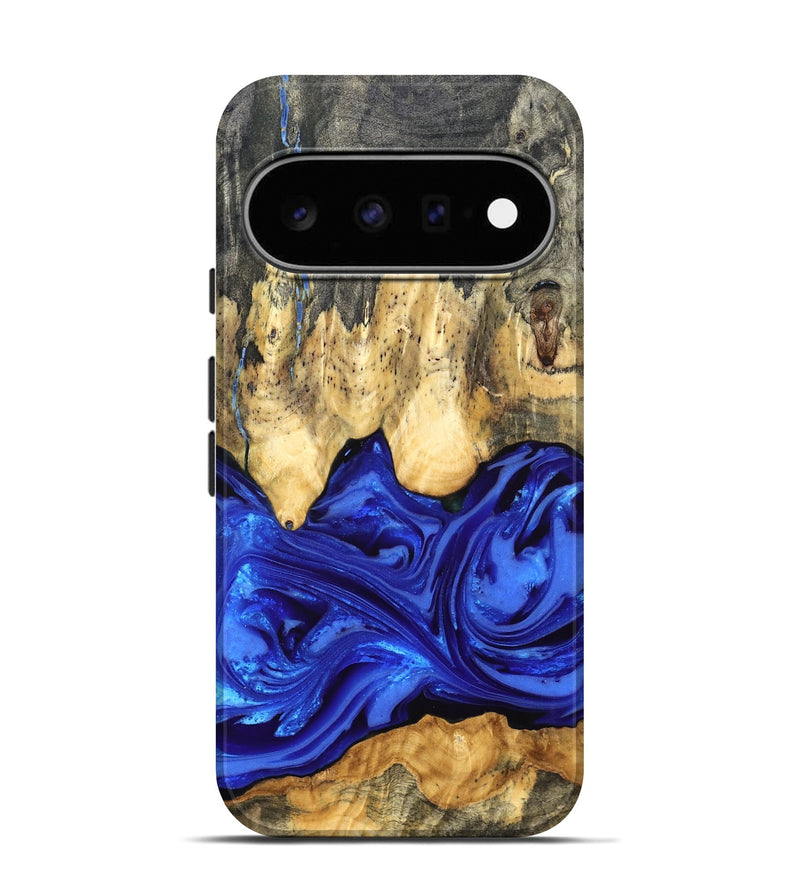 Pixel 11 Pro Wood Live Edge Phone Case - Paula (Blue, 822779)