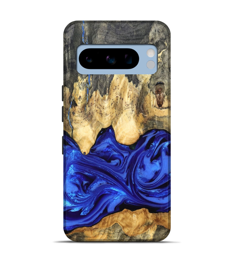 Pixel 8 Pro Wood Live Edge Phone Case - Paula (Blue, 822779)