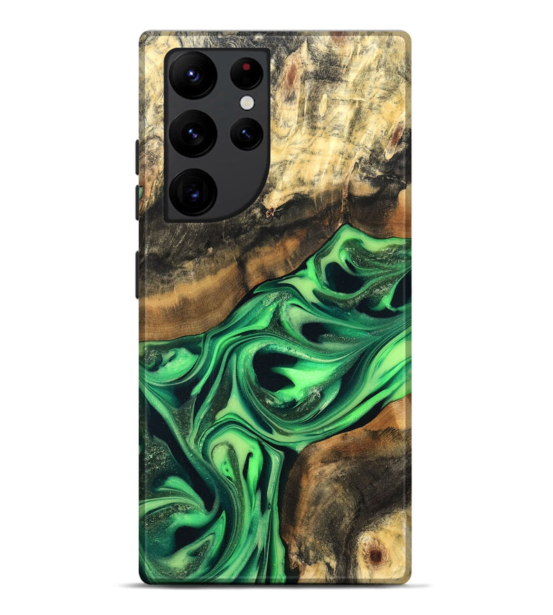 Galaxy S22 Ultra Wood Live Edge Phone Case - Keilani (Green, 822781)