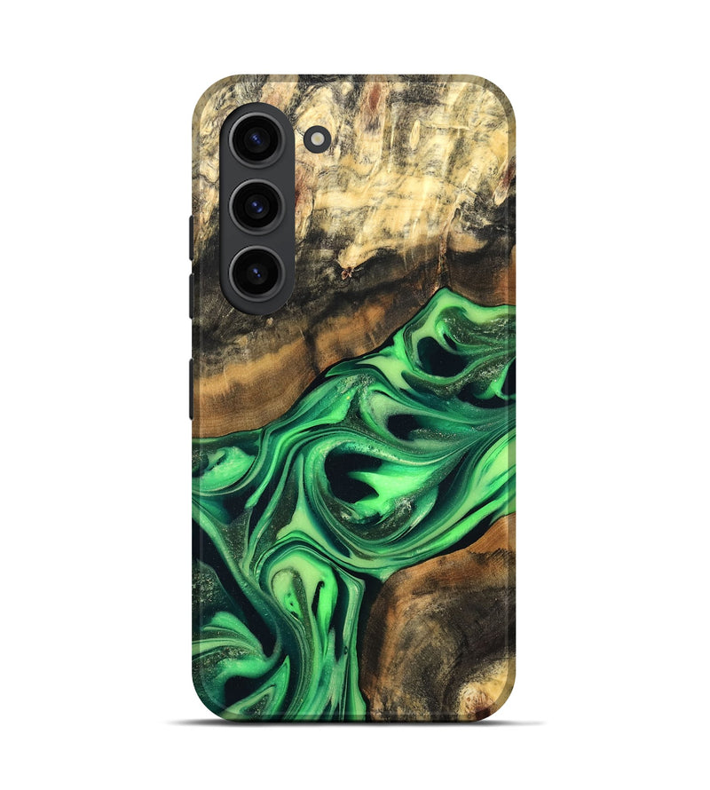Galaxy S23 Wood Live Edge Phone Case - Keilani (Green, 822781)