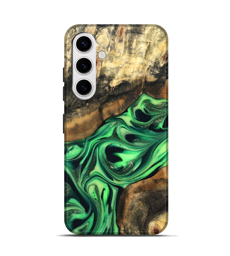 Galaxy S25 Wood Live Edge Phone Case - Keilani (Green, 822781)