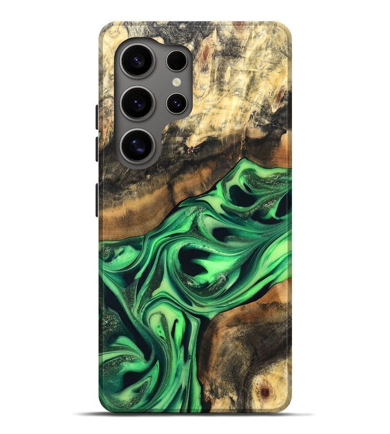 Galaxy S25 Ultra Wood Live Edge Phone Case - Keilani (Green, 822781)