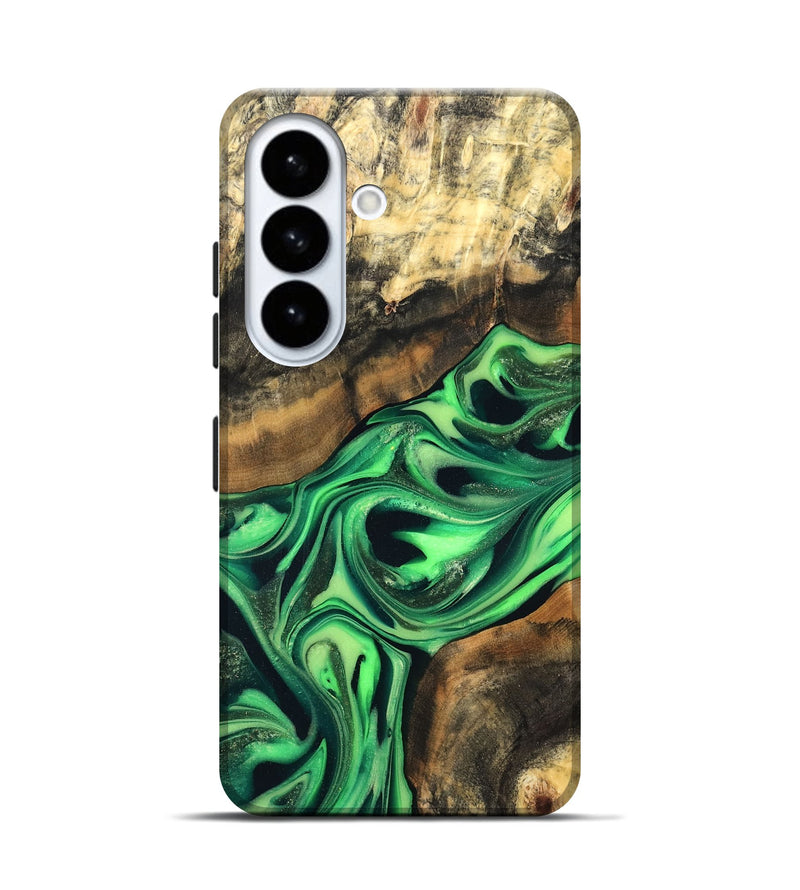 Galaxy S26 Wood Live Edge Phone Case - Keilani (Green, 822781)
