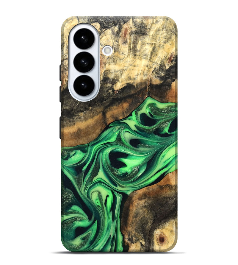 Galaxy S26 Plus Wood Live Edge Phone Case - Keilani (Green, 822781)